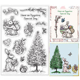 Craspire Bunny, Easter, Pine, Chicken Clear Silicone Stamp Seal for Card Making Decoration and DIY Scrapbooking