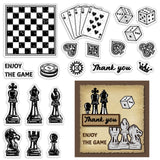 Craspire Custom PVC Plastic Clear Stamps, for DIY Scrapbooking, Photo Album Decorative, Cards Making, Chess Pattern, 160x110x3mm