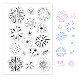 Craspire Fireworks, Festival, New Year, Stars Clear Stamps Silicone Stamp Seal for Card Making Decoration and DIY Scrapbooking