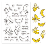 Craspire Banana, Batching Emoji, Word Clear Silicone Stamp Seal for Card Making Decoration and DIY Scrapbooking