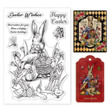 Craspire Easter, Bunny, Greetings Clear Silicone Stamp Seal for Card Making Decoration and DIY Scrapbooking