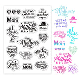 Craspire Mother's Day, Love, Mom Clear Silicone Stamp Seal for Card Making Decoration and DIY Scrapbooking