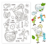 Craspire Ants, Ice Drink, Summer Clear Silicone Stamp Seal for Card Making Decoration and DIY Scrapbooking