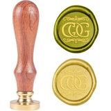Monogram COG Wood Handle Wax Seal Stamp
