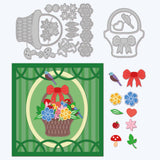 CRASPIRE Flowers, Baskets, Bows, Birds, Apples, Mushrooms Carbon Steel Cutting Dies Stencils, for DIY Scrapbooking/Photo Album, Decorative Embossing DIY Paper Card