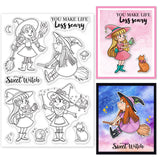 Craspire Witch Day Clear Silicone Stamp Seal for Card Making Decoration and DIY Scrapbooking