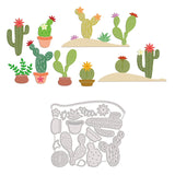 CRASPIRE Cactus, Potted Plant, Desert, Flower, Leaves Carbon Steel Cutting Dies Stencils, for DIY Scrapbooking/Photo Album, Decorative Embossing DIY Paper Card