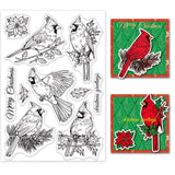 Craspire Christmas, Cardinal, Bird Stamps Silicone Stamp Seal for Card Making Decoration and DIY Scrapbooking