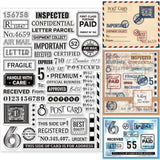 Craspire Mixed Quality Stamps, Air Mail, Postmarks, Postage, Letters, Postcards Clear Stamps Seal for Card Making Decoration and DIY Scrapbooking