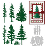 CRASPIRE 8 Pcs Pine Tree, Christmas Tree Carbon Steel Cutting Dies Stencils, for DIY Scrapbooking/Photo Album, Decorative Embossing DIY Paper Card