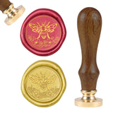 Bee and Flowers Wood Handle Wax Seal Stamp