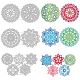 CRASPIRE Mandala Flower, Flower Embossing Carbon Steel Cutting Dies Stencils, for DIY Scrapbooking/Photo Album, Decorative Embossing DIY Paper Card