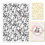 Craspire Flowers Background Clear Silicone Stamp Seal for Card Making Decoration and DIY Scrapbooking