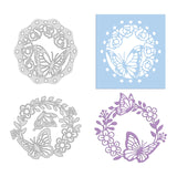 CRASPIRE Butterfly Wreath Carbon Steel Cutting Dies Stencils, for DIY Scrapbooking/Photo Album, Decorative Embossing DIY Paper Card