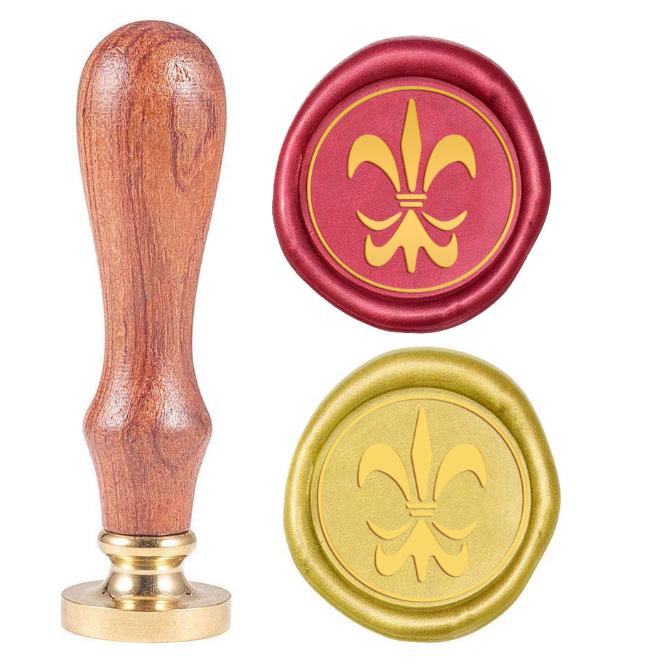 French Pattern-3 Wood Handle Wax Seal Stamp