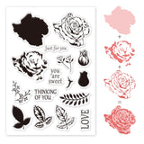 Craspire Layered Roses Clear Silicone Stamp Seal for Card Making Decoration and DIY Scrapbooking