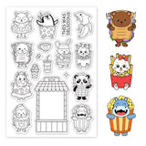Craspire Food, Animal Clear Silicone Stamp Seal for Card Making Decoration and DIY Scrapbooking