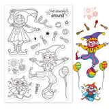 Craspire Circus, Clown, April Fools, Cartoon Character Clear Stamps Silicone Stamp Seal for Card Making Decoration and DIY Scrapbooking