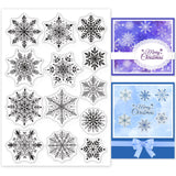 Craspire Christmas, Snowflake, Winter Clear Stamps Silicone Stamp Seal for Card Making Decoration and DIY Scrapbooking