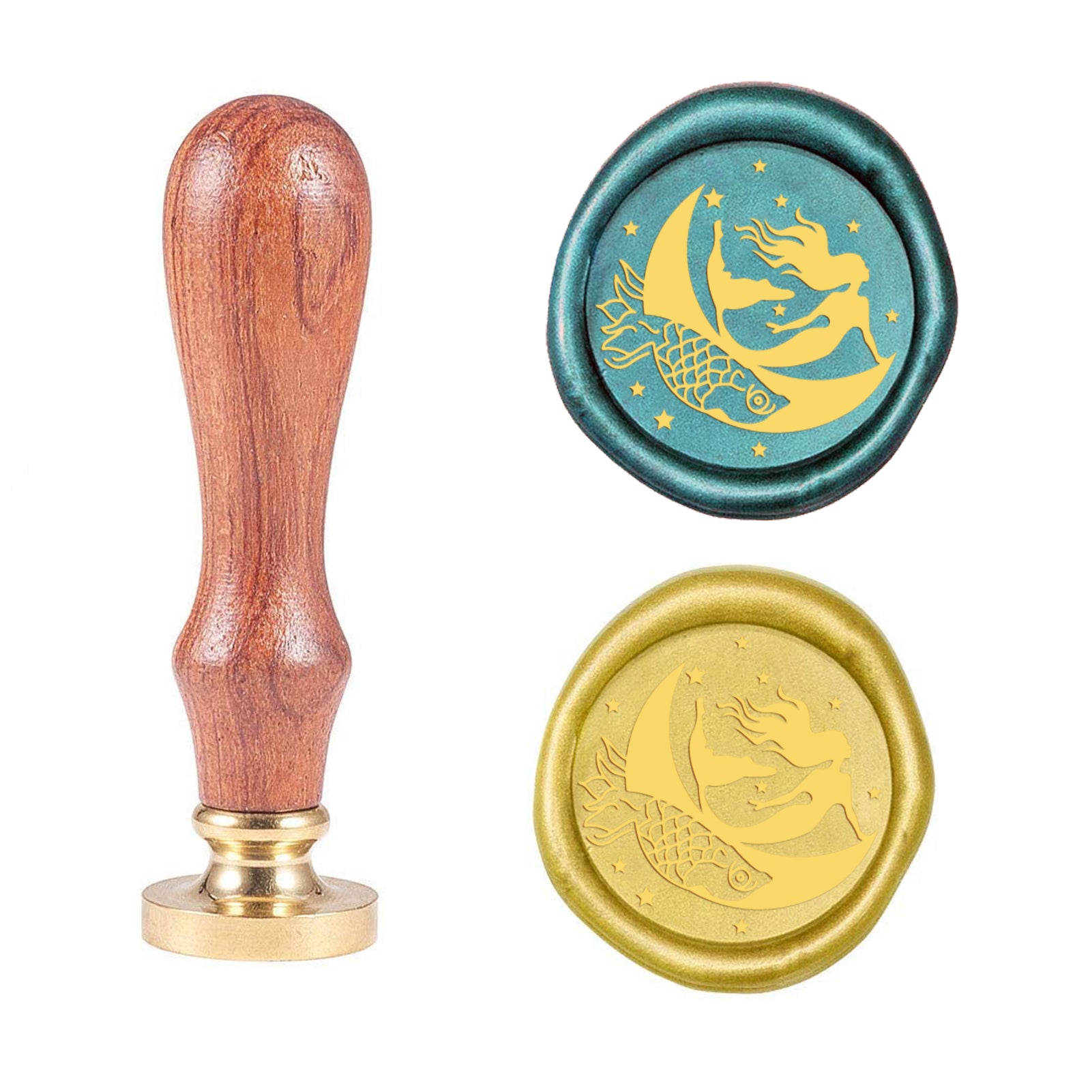 Mermaid Wood Handle Wax Seal Stamp