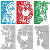 CRASPIRE Christmas, Elk, Garland, Lantern, Corner Carbon Steel Cutting Dies Stencils, for DIY Scrapbooking/Photo Album, Decorative Embossing DIY Paper Card
