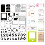 Craspire Sticky Notes and Numbers Clear Silicone Stamp Seal for Card Making Decoration and DIY Scrapbooking