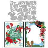 CRASPIRE Winter, Christmas, Hat Scarf Carbon Steel Cutting Dies Stencils, for DIY Scrapbooking/Photo Album, Decorative Embossing DIY Paper Card