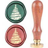 Christmas Tree-2 Wood Handle Wax Seal Stamp