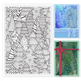 Craspire Comic Pine Forest, Winter Trees, Pine Tree Background, Christmas Tree Clear Stamps Seal for Card Making Decoration and DIY Scrapbooking