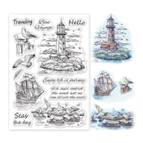 Craspire Lighthouse and Seagul Clear Silicone Stamp Seal for Card Making Decoration and DIY Scrapbooking