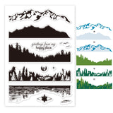 Craspire Mountains, Lake, Landscape Clear Silicone Stamp Seal for Card Making Decoration and DIY Scrapbooking