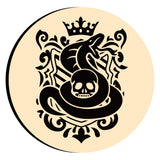 Snake Skull Baroque Shield Crown Wax Seal Stamps