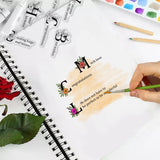 Craspire Plants Letters Thanks Word Clear Silicone Stamp Seal for Card Making Decoration and DIY Scrapbooking