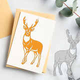 CRASPIRE Realistic Deer Carbon Steel Cutting Dies Stencils, for DIY Scrapbooking/Photo Album, Decorative Embossing DIY Paper Card