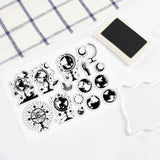 Craspire Globe, Planet, Crystal, Moon Stamps Silicone Stamp Seal for Card Making Decoration and DIY Scrapbooking