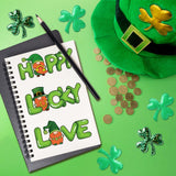 Craspire St. Patrick's Day, Shamrocks, Gnomes, Lucky Words Stamp Clear Silicone Stamp Seal for Card Making Decoration and DIY Scrapbooking