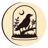 Bell Jar Crow  Branch Wax Seal Stamps