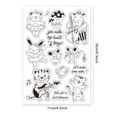 Craspire Music, Dance, Cello, Bear, Rabbit, Rat, Tiger, Kitten, Bird Clear Silicone Stamp Seal for Card Making Decoration and DIY Scrapbooking