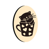 Teacup Cat Oval Wax Seal Stamps