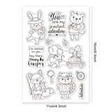 Craspire Clear Silicone Stamp Seal for Card Making Decoration and DIY Scrapbooking, Includes Outdoor Adventure, Animals, Rabbits, Bears, Cats, Foxes, Mice, Jungle