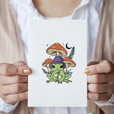 Craspire Frog, Mushroom, Moon, Divination Ball, Crown Clear Silicone Stamp Seal for Card Making Decoration and DIY Scrapbooking