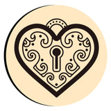 Heart Lock Pattern Wax Seal Stamps
