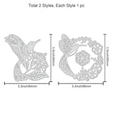 CRASPIRE Carbon Steel Cutting Dies Stencils, for DIY Scrapbooking/Photo Album, Decorative Embossing DIY Paper Card, Includes Hummingbirds, Garlands, Hibiscus Flowers