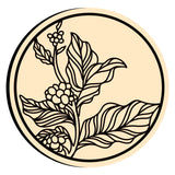 Coffee Leaf Wax Seal Stamps