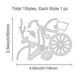 CRASPIRE Bicycles, Balloons, Flowers and Plants, Tires, Woven Baskets Carbon Steel Cutting Dies Stencils, for DIY Scrapbooking/Photo Album, Decorative Embossing DIY Paper Card