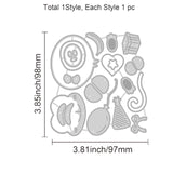 CRASPIRE Monkey, Birthday, Party, Balloons, Hearts, Stars Carbon Steel Cutting Dies Stencils, for DIY Scrapbooking/Photo Album, Decorative Embossing DIY Paper Card