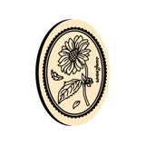 Chrysanthemum Oval Wax Seal Stamps