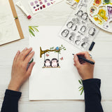 Craspire Hedgehog Friend Swing Clear Silicone Stamp Seal for Card Making Decoration and DIY Scrapbooking