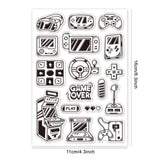 Craspire PVC Plastic Stamps, for DIY Scrapbooking, Photo Album Decorative, Cards Making, Stamp Sheets, Electronic Game Theme, 160x110x3mm
