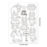 Craspire Little Donkey, Flowers, Fence, Stars, Carrots, Straw Box, Welcome Sign Clear Stamps Silicone Stamp Seal for Card Making Decoration and DIY Scrapbooking